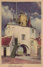 Vischpoort Harderwijk - schilderij - 1940? gelopen, 1940 tot 1960, Gelopen, Gelderland, Ophalen of Verzenden