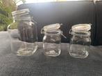 Set van 3 Weckpotten, Ophalen of Verzenden, Zo goed als nieuw