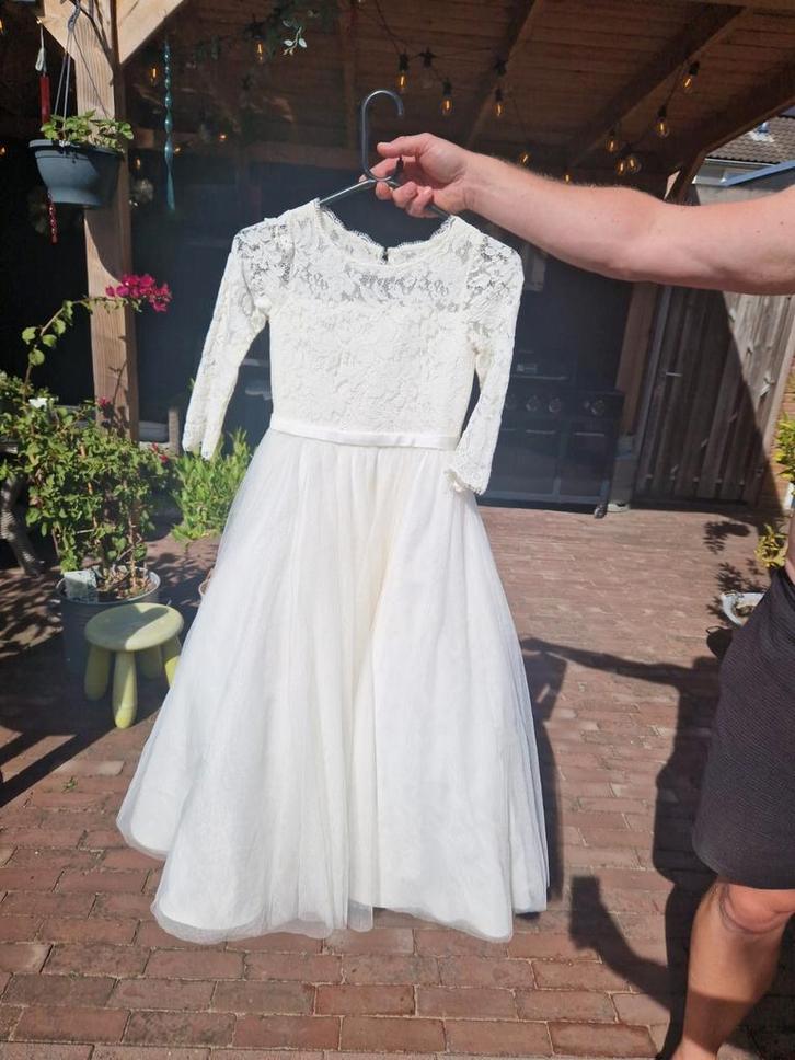 Bruidsmeisjes (bloemenmeisje) jurken ivoor, Kinderen en Baby's, Kindermode-accessoires, Zo goed als nieuw, Ophalen