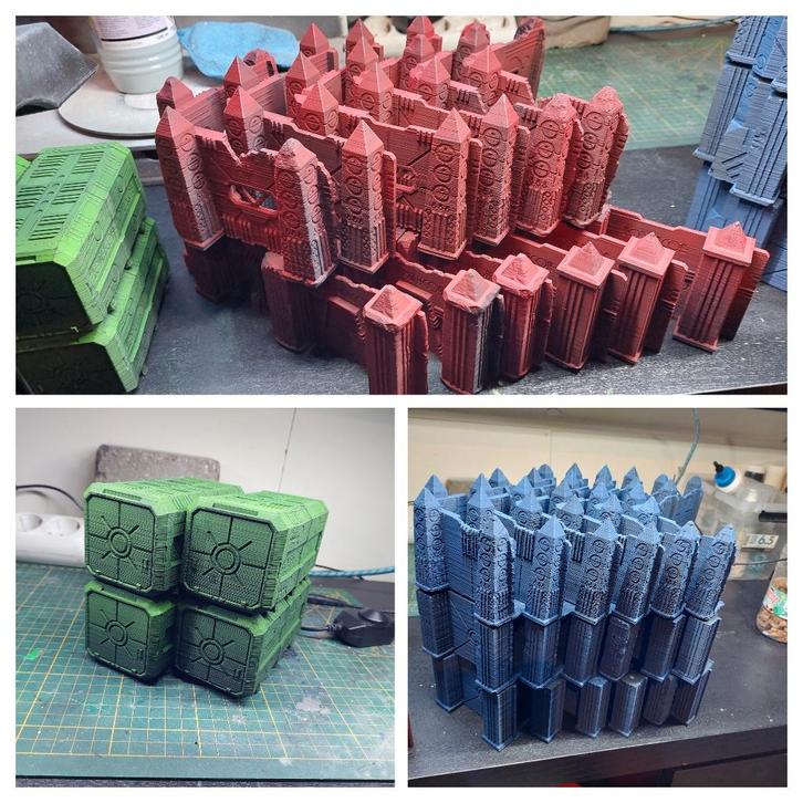 WTC terrein voor Warhammer 40.000, Hobby en Vrije tijd, Wargaming, Zo goed als nieuw, Warhammer 40000, Toebehoren, Geverfd, Ophalen of Verzenden