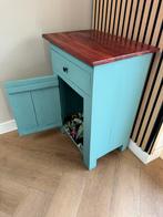 Vintage groen kastje met bloemenbekleding, Ophalen of Verzenden, Nieuw