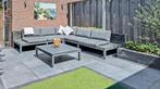 Intratuin Loungeset Aluminium Hoekbank met Tafel, Ophalen of Verzenden, Zo goed als nieuw, Aluminium