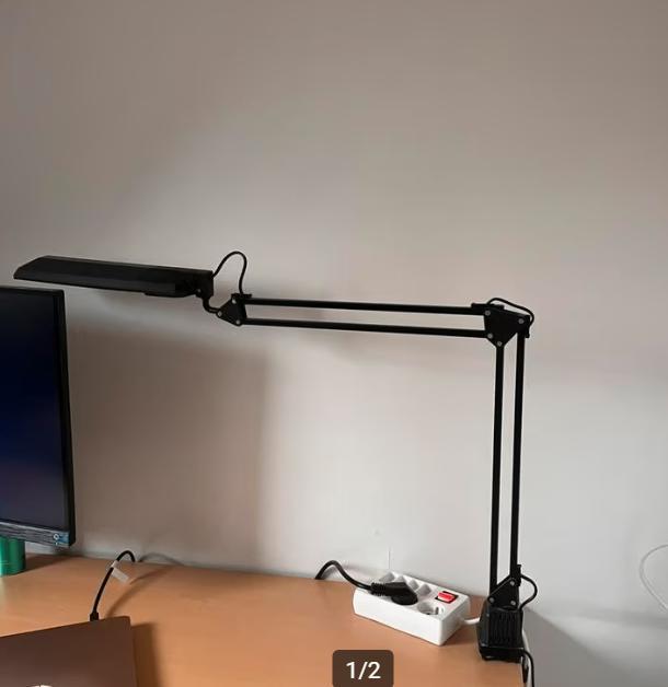 Vintage Danish bureaulamp IBJ Model 871, Huis en Inrichting, Lampen | Tafellampen, Zo goed als nieuw, Minder dan 50 cm, Metaal