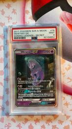 Mewtwo gx shining legends psa 9 pokemon kaart, Ophalen of Verzenden, Zo goed als nieuw, Losse kaart