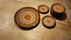aardewerk gebakstel vintage, Huis en Inrichting, Keuken | Servies, Ophalen, Gebruikt, Bord(en), Overige stijlen