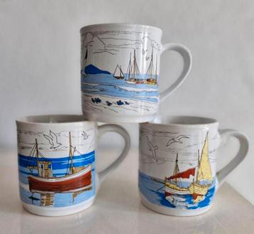 Drie Bekers met Boot opdrukken beschikbaar voor biedingen