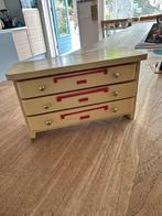 Vintage ladenkastje (poppen) 1965 hout/geel, Antiek en Kunst, Curiosa en Brocante, Ophalen of Verzenden