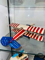 Metalen decoratie vliegtuig USA patroon, Antiek en Kunst, Curiosa en Brocante, Ophalen