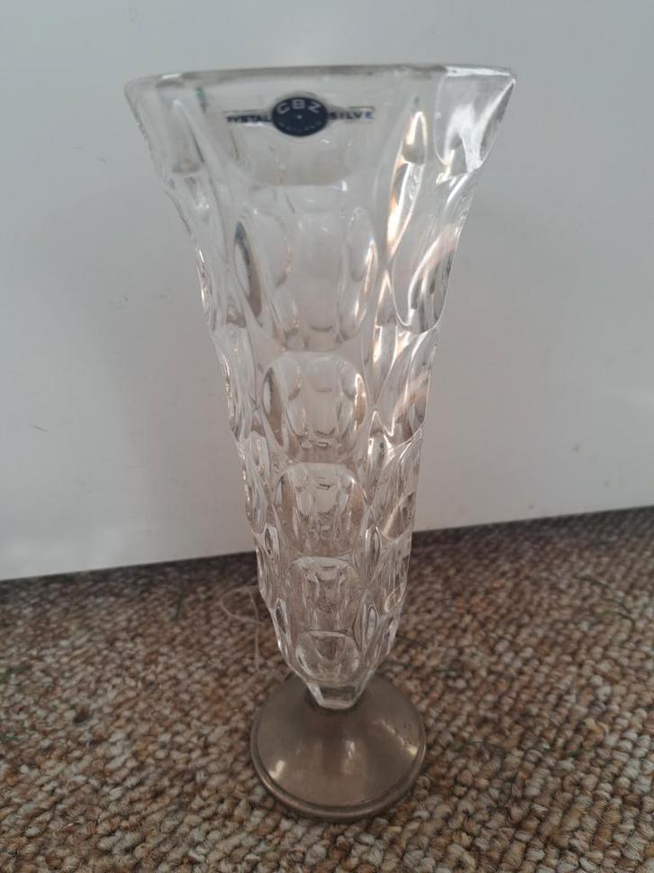 Vintage Kristallen Vaas CBZ Milano, Huis en Inrichting, Woonaccessoires | Vazen, Overige kleuren, Minder dan 50 cm, Glas, Ophalen