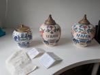 3 Potten Aardewerk Delfts Blauw, Ophalen of Verzenden, Zo goed als nieuw