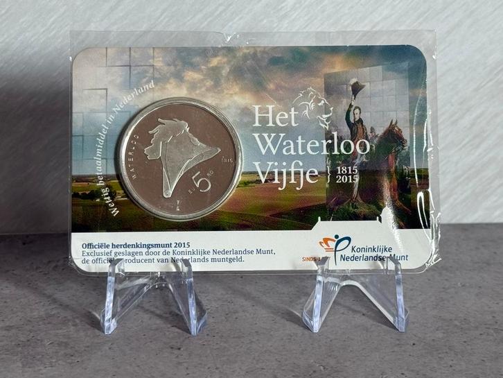 Coincard 2015 Waterloo Vijfje, Postzegels en Munten, Munten en Bankbiljetten | Verzamelingen, Nederland, Ophalen of Verzenden