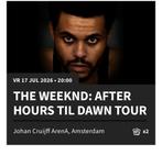 Twee Tickets voor the weeknd, Tickets en Kaartjes, Twee personen, Juli