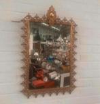 Vintage Spiegel brass messing barok spiegel jaren 70., Ophalen of Verzenden