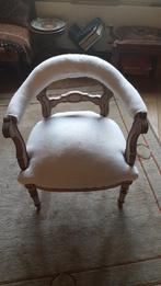 Antieke  fauteuil, Gebruikt, Minder dan 75 cm, Hout, 50 tot 75 cm