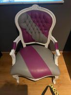 Leuke leren barok stoel grijs paars, Ophalen