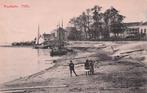 Tiel - Waalkade m. boten en paar mensen (1909), Ophalen of Verzenden, Voor 1920, Gelopen, Gelderland