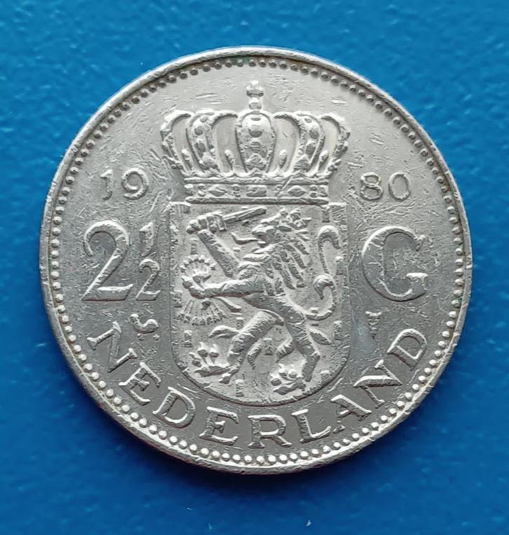 2 1/2 gulden 1980 - Juliana, Postzegels en Munten, Penningen en Medailles, Overige materialen, Nederland, Verzenden