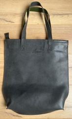 Leren grijs met groene shopper van Laauw, Ophalen of Verzenden, Zo goed als nieuw, Grijs, Shopper