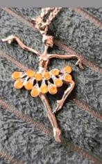 Ketting ballerina, Verzenden, Nieuw, Zilver, Met hanger