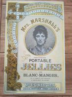 Vintage blik Mrs. Marshall's concentrated portable jellies, Antiek en Kunst, Curiosa en Brocante, Ophalen of Verzenden