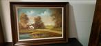 Schilderij G.Goffin: Landschap met huis, Antiek en Kunst, Kunst | Schilderijen | Klassiek, Ophalen