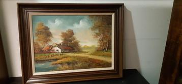 Schilderij G.Goffin: Landschap met huis beschikbaar voor biedingen