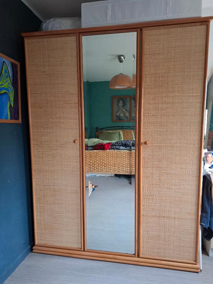 Retro vintage kledingkast, Huis en Inrichting, Kasten | Kledingkasten, Gebruikt, 200 cm of meer, 150 tot 200 cm, 50 tot 75 cm