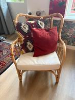 Rieten ikea stoeltje incl kussens, Ophalen, Zo goed als nieuw, Minder dan 75 cm, 50 tot 75 cm