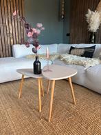 Ovalen tafeltjes beige retro bijzettafel Scandinavisch, Minder dan 50 cm, Gebruikt, Instagram: esteestyling, Retro scandinavisch
