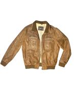Vintage Leren bomber jack- Maat M, Verzenden, Zo goed als nieuw