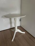 Wijntafel - bijzettafel - tafeltje - plantentafel -landelijk, Minder dan 55 cm, Rond, Zo goed als nieuw, Hout