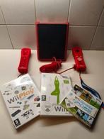 Nintendo Wii Mario Rode Editie + Games, Ophalen of Verzenden, Gebruikt, Met 2 controllers, Met games