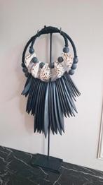 Zwart bruine tijgerschelpen ketting chique, Nieuw, Ophalen of Verzenden, X, X