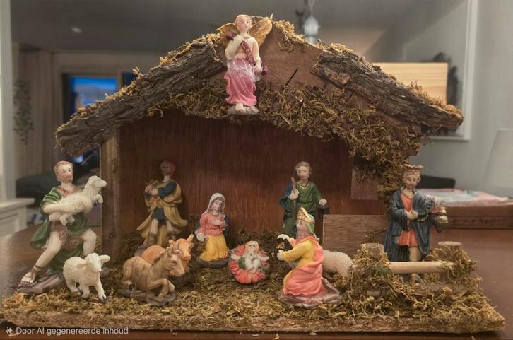 Vintage kerststal, Antiek en Kunst, Antiek | Religie, Ophalen