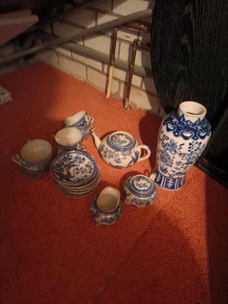 Delfts Blauw Servies Set, Antiek en Kunst, Antiek | Servies compleet, Ophalen of Verzenden