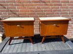 Set van 2 vintage nachtkastjes Louis van Teeffelen, Ophalen, O, Minder dan 45 cm, O