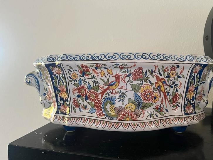 Antieke Porseleinen Schaal met Vogelmotief, Antiek en Kunst, Antiek | Keramiek en Aardewerk, Ophalen