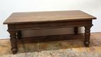 Koloniale Salontafel 120cm donkerbruin lade, Huis en Inrichting, Tafels | Salontafels, Ophalen, 100 tot 150 cm, Koloniaal, 50 tot 100 cm