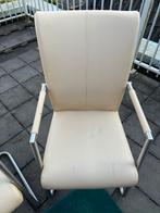 8 Stoelen nepleer, aluminium frame, Huis en Inrichting, Stoelen, Gebruikt, Overige kleuren, Ophalen of Verzenden, Vijf, Zes of meer stoelen