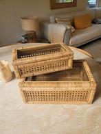 Bloomingville /Ferm Living set van 2 rotan manden kisten, Ophalen of Verzenden, Zo goed als nieuw, Rond, Riet