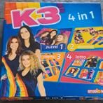 K3 4 in 1 spel, Hobby en Vrije tijd, Gezelschapsspellen | Bordspellen, Een of twee spelers, Ophalen of Verzenden, Zo goed als nieuw