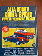 Alfa romeo giula spider werkplaats handboek, Ophalen of Verzenden, Gelezen, Overige onderwerpen