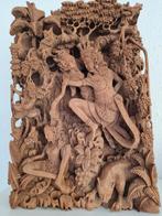 3D Houtsnijwerk Bali Rama en Sita - No Keris Kris, Ophalen of Verzenden
