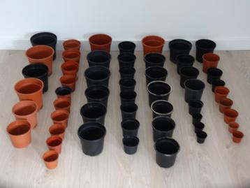 55 kunststof binnenpotten kweekpotten bloempotten Ø 6-19 cm beschikbaar voor biedingen