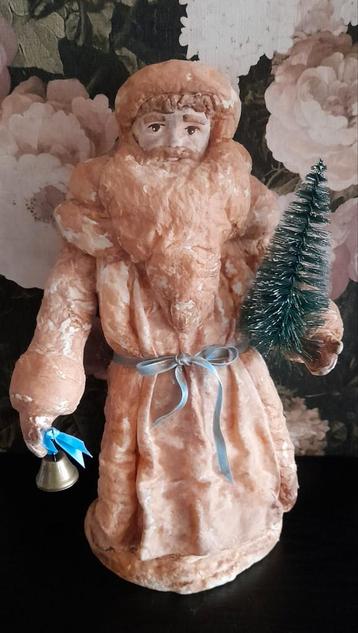 Prachtige shabby brocante wattenpop Kerstman (groot) beschikbaar voor biedingen