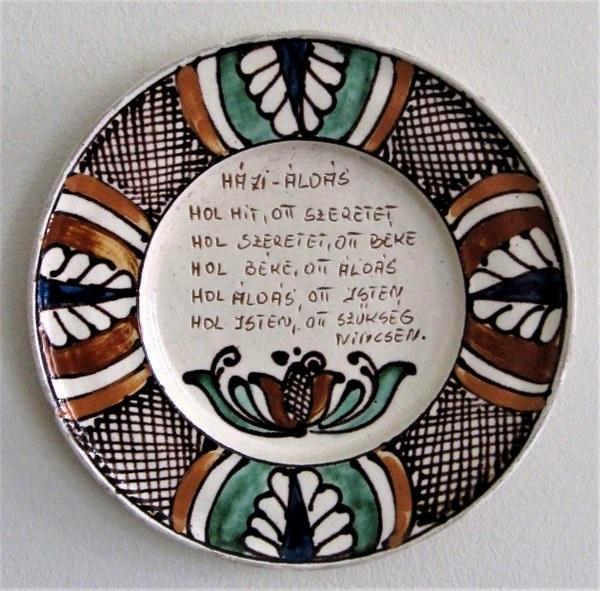 Wandbord Házi-Áldás - Korond, Antiek en Kunst, Antiek | Wandborden en Tegels, Ophalen