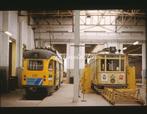 h281: dia van HTM PCC tram 2119, Lijsterbesstraat, '80s, Verzamelen, Ophalen of Verzenden, Gebruikt, Tram, Kaart of Prent