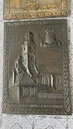 Utrecht koperen wandplaat Nicolaikerk, Antiek en Kunst, Ophalen of Verzenden