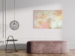 Abstract roze/beige/goud schilderij 120x80 cm te koop, Ophalen