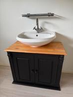 Wastafel met Onderkast & Glazen Plankje, Ophalen, Minder dan 50 cm, Gebruikt, Minder dan 100 cm